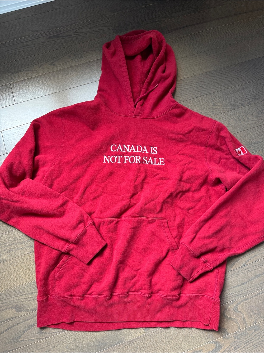 Red 'Canada Is Not For Sale' Hoodie Sweatshirt